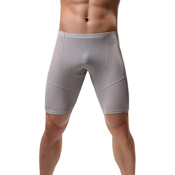 Linemoon Mens Workout Running Compression Shorts Mesh Gym Training Underwear 
